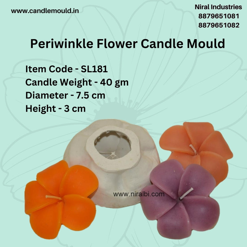 Periwinkle Flower Silicone Candle Mould SCM22305, Niral Industries