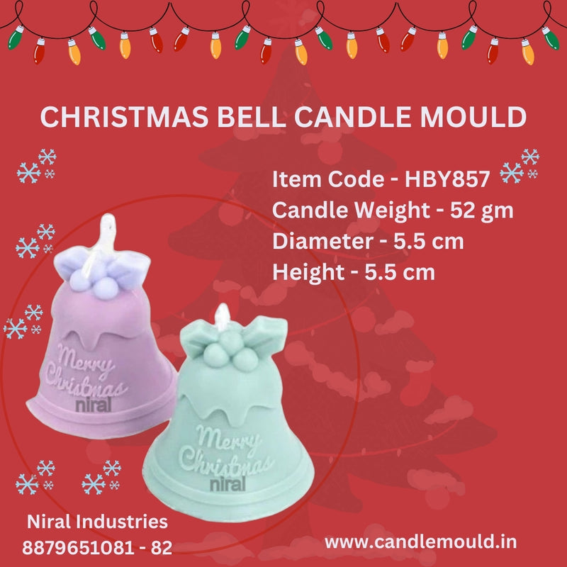 Merry Melody Christmas Silicone Candle Mould HCM22407, Niral Industries