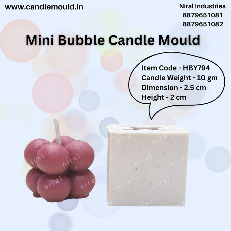 Mini Bubble Silicone Candle Mould HCM21803, Niral Industries