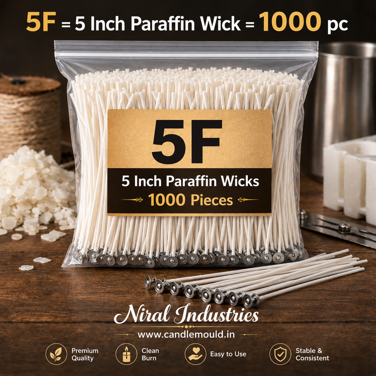 F Series Wick For Paraffin Wax Niral industries