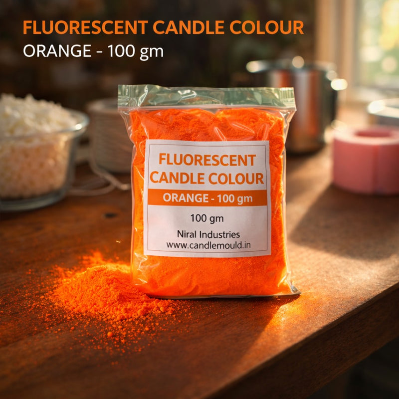 Fluoroscent Candle Colour Orange, Niral Industries