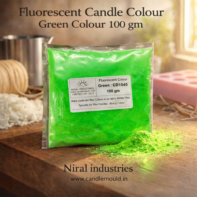 Fluoroscent Candle Colour Green, Niral Industries.