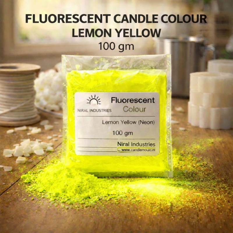 Fluoroscent Candle Colour Lemon Yellow, Niral Industries