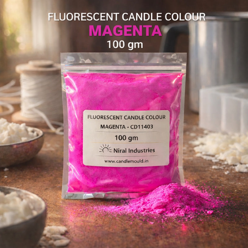 Fluoroscent Candle Colour Magenta, Niral Industries