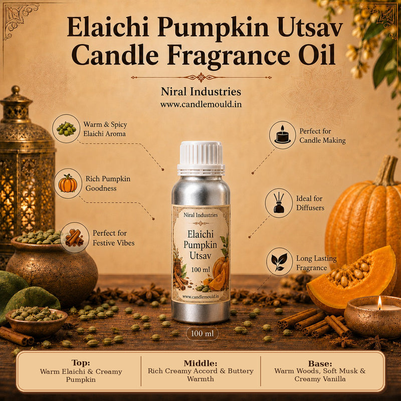 Elaichi Pumpkin Utsav Candle Fragrance Oil Niral Industries