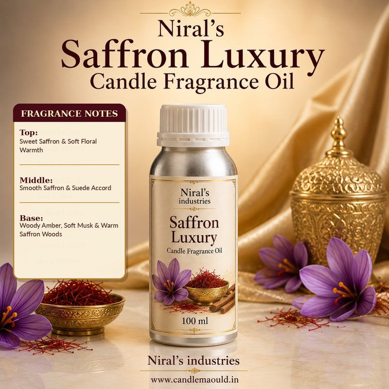Saffron Luxury Candle Fragrance Oil Niral Industries
