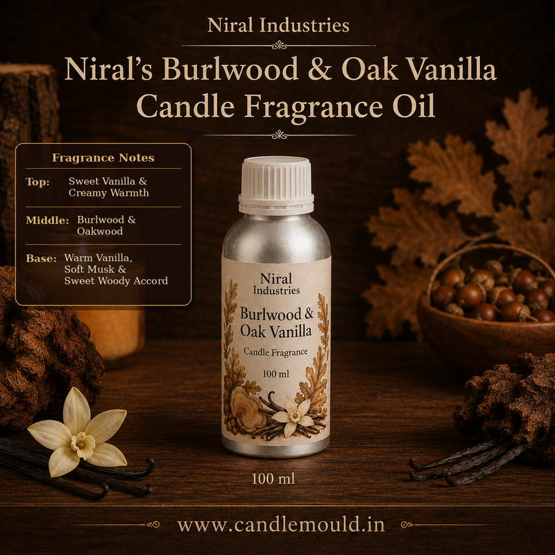 Burlwood & Oak Vanilla Candle Fragrance Oil Niral Industries