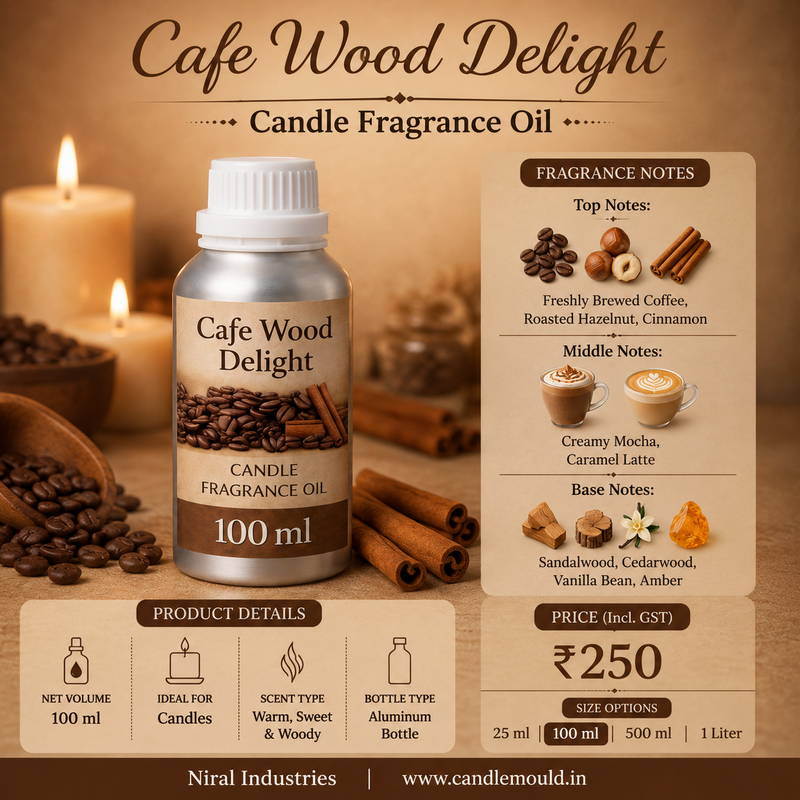 Cafe Wood Delight Candle Fragrance Oil Niral Industries