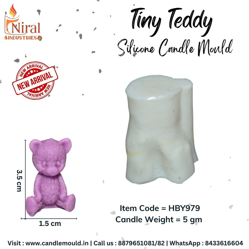 Teddy Bear Shape Silicone Candle Mould HBY979