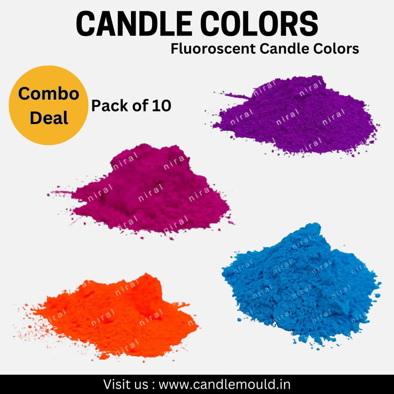 Fluoroscent Candle Colors Combo. Niral Industries.