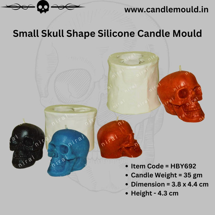 Small Skull Shape Silicone Candle Mould