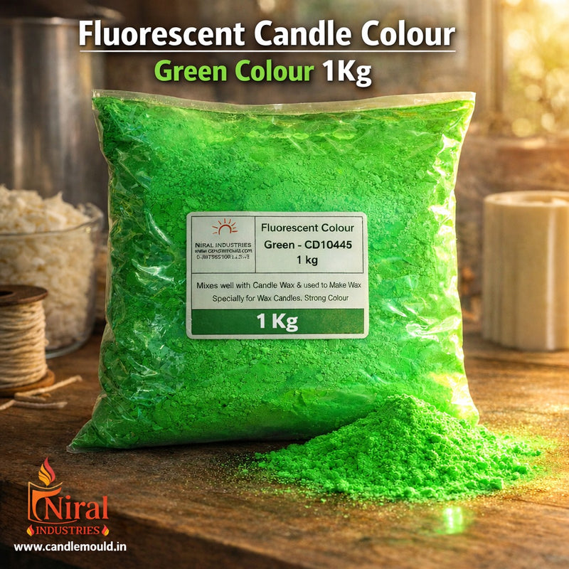 Fluoroscent Candle Colour Green, Niral Industries.