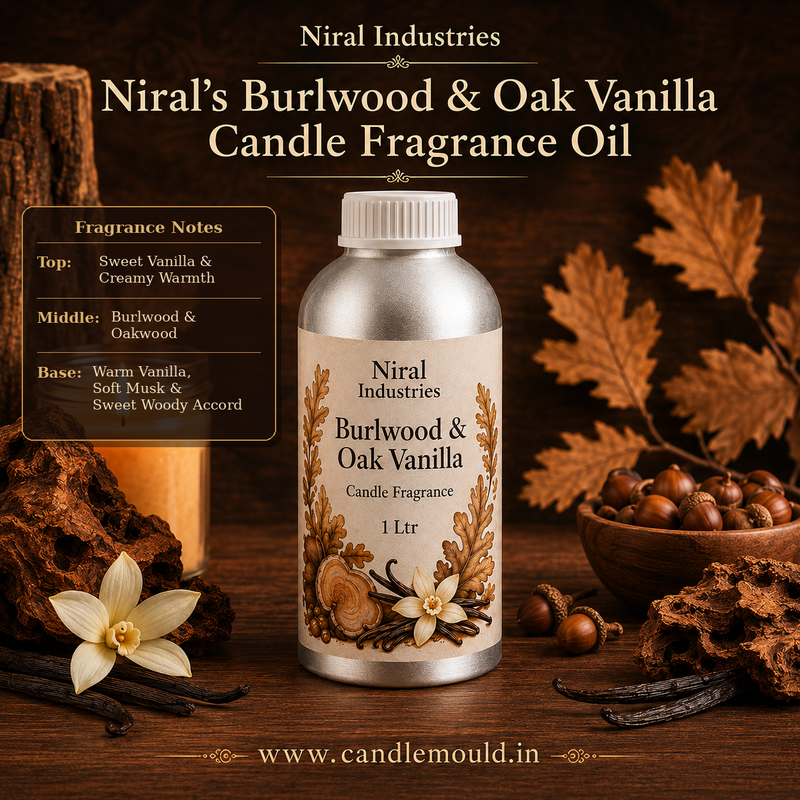 Burlwood & Oak Vanilla Candle Fragrance Oil Niral Industries