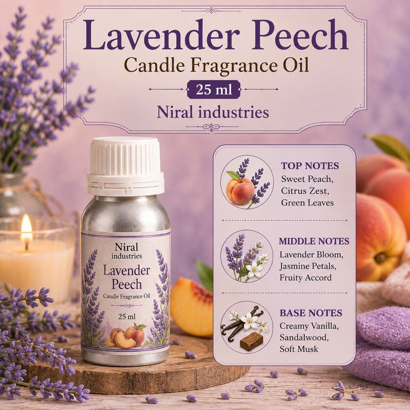 Lavender Peech Candle Fragrance Oil Niral industries