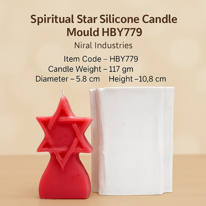 Spiritual Star Silicone Candle Mould HBY779, Niral Industries