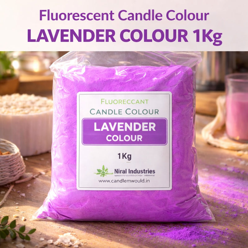 Fluoroscent Candle Colour Lavender, Niral Industries.
