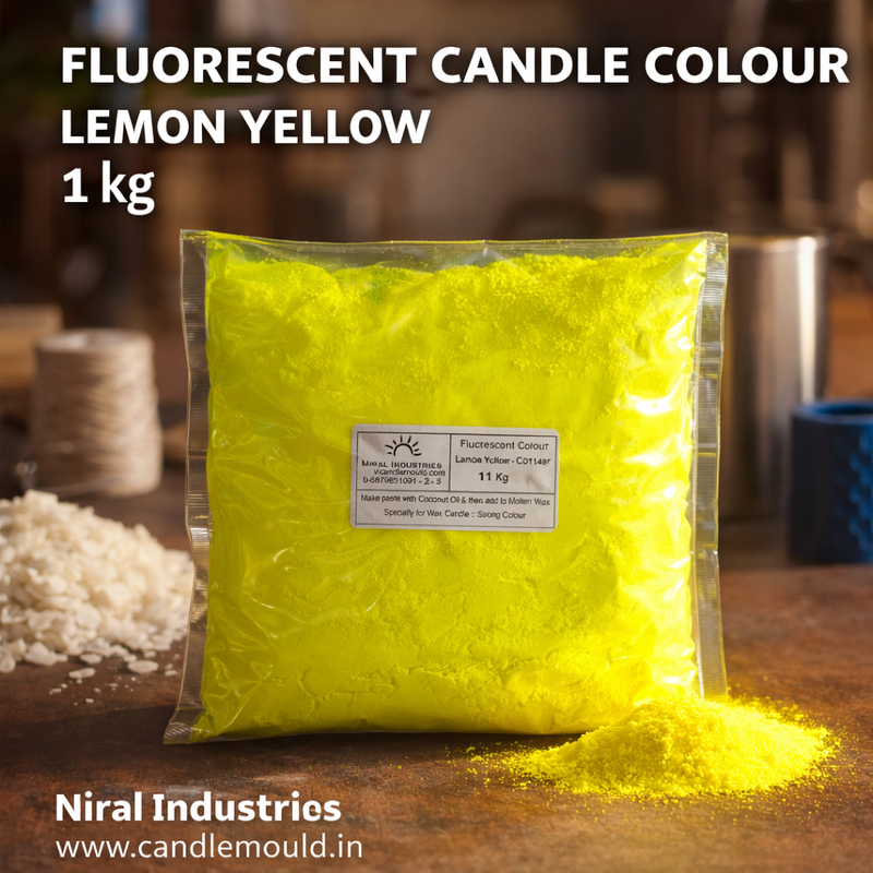 Fluoroscent Candle Colour Lemon Yellow, Niral Industries