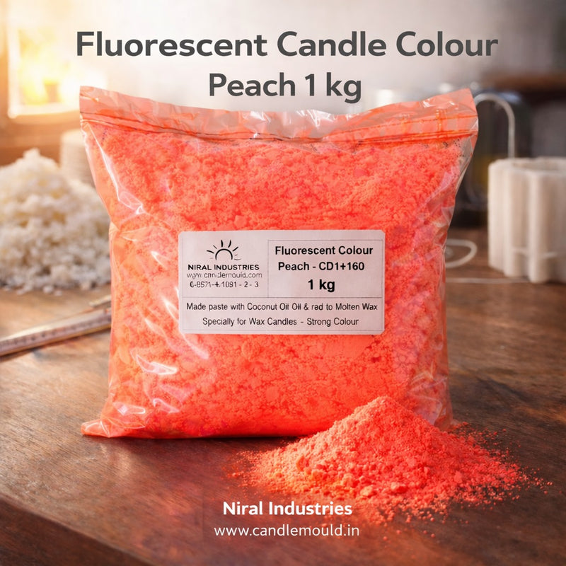 Fluoroscent Candle Colour Peach, Niral Industries