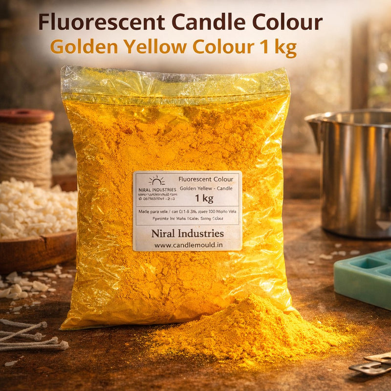 Fluoroscent Candle Colour Golden Yellow, Niral Industries