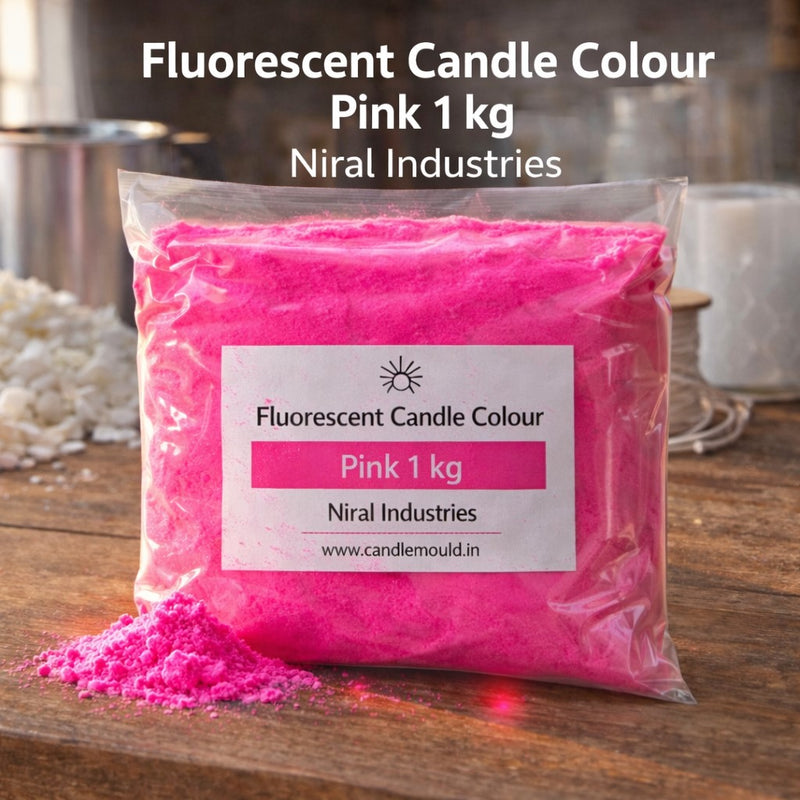 Fluoroscent Candle Colour Pink, Niral Industries