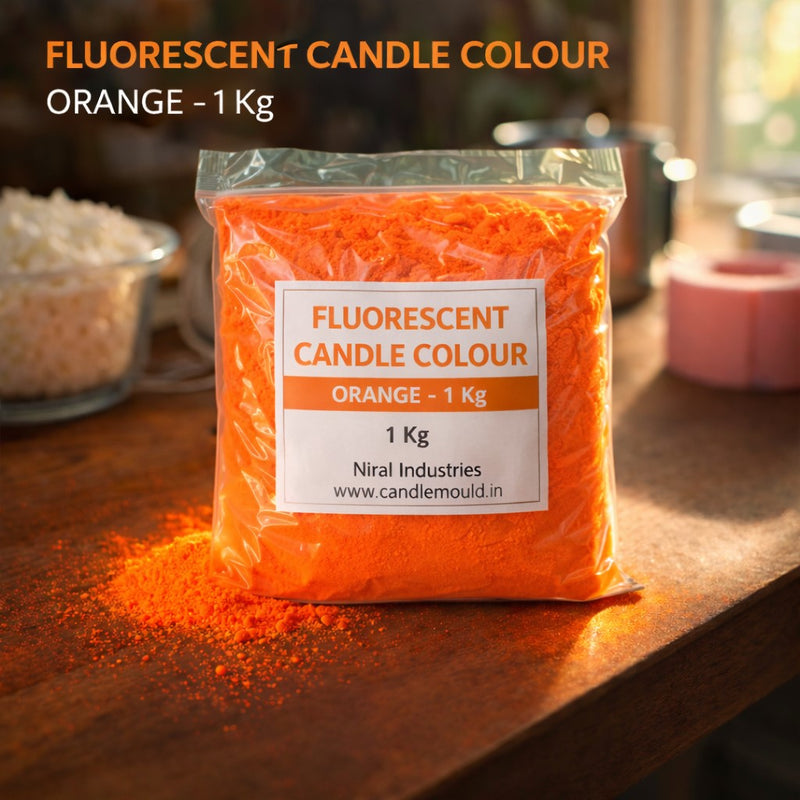 Fluoroscent Candle Colour Orange, Niral Industries