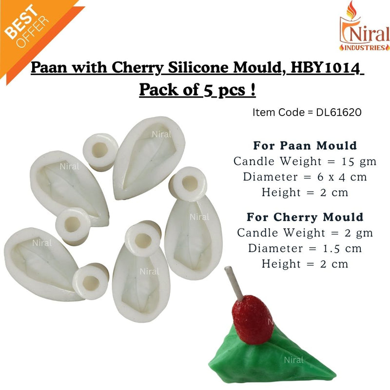 Paan with Cherry Silicone Candle Mould, Niral Industries