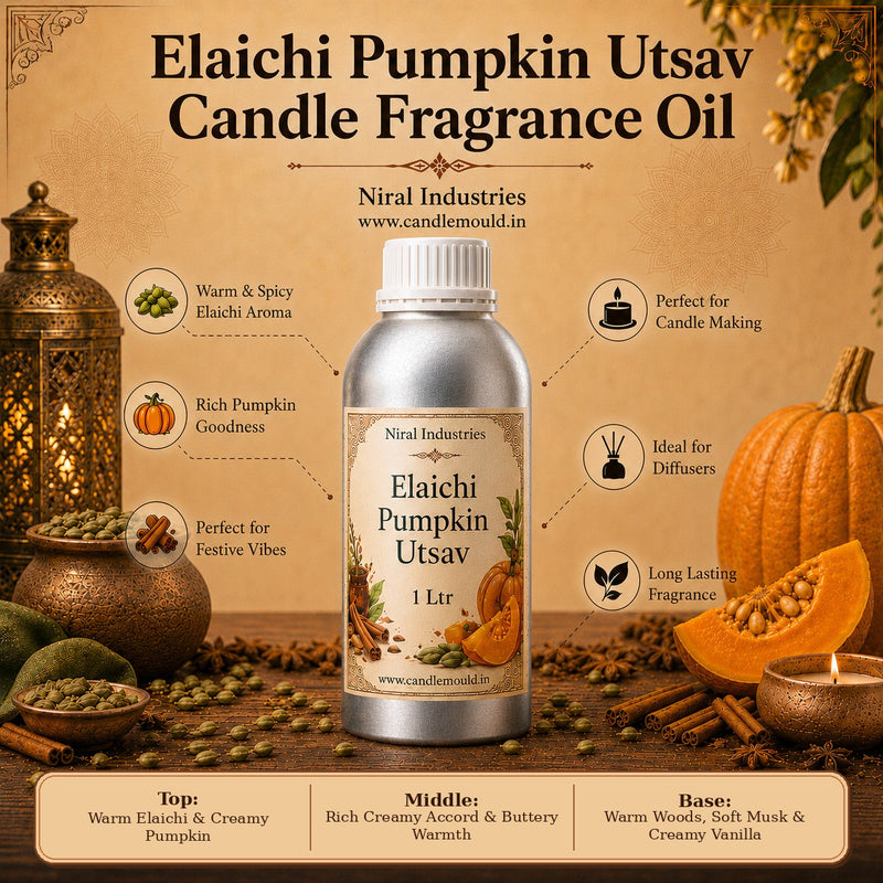 Elaichi Pumpkin Utsav Candle Fragrance Oil Niral Industries