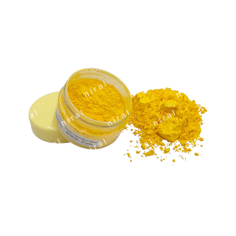 Chrome Yellow Mica Colour, Candle, Soap, Resin Craft Niral Industries.