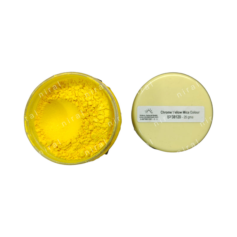 Chrome Yellow Mica Colour, Candle, Soap, Resin Craft Niral Industries.