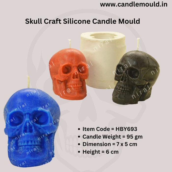Skullcraft Silicone Candle Mold HBY693, Niral Industries