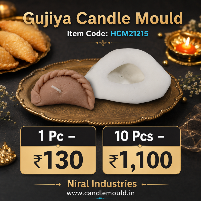 Gujiya Karanji Silicone Candle Mould HCM21215, Niral Industries