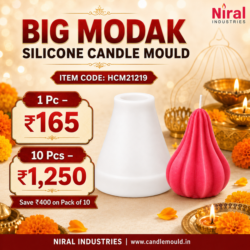 Big Modak Silicone Candle Mould HCM21219, Niral Industries.