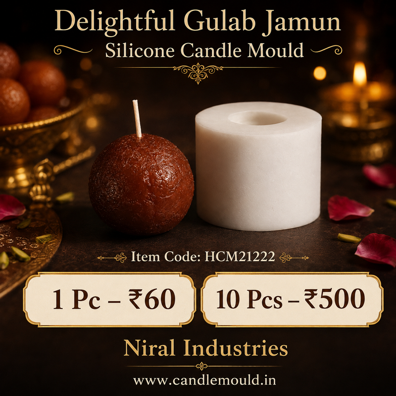 Niral Industries Delightful Gulab Jamun Silicone Candle Mould HCM21222