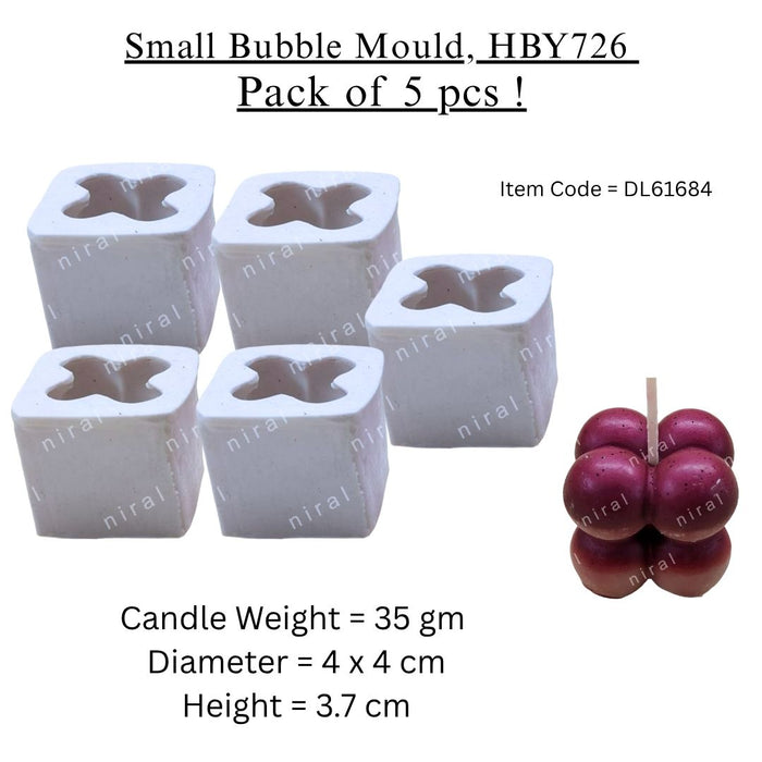 Small Bubble Candle Mould, HBY726 - 5 Pcs Combo ₹580 (Just ₹116 Each!)
