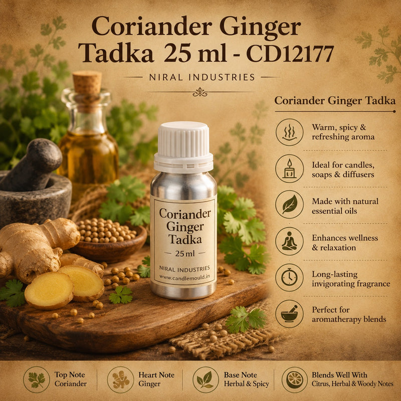 Coriander Ginger Tadka Candle Fragrance Oil Niral Industries
