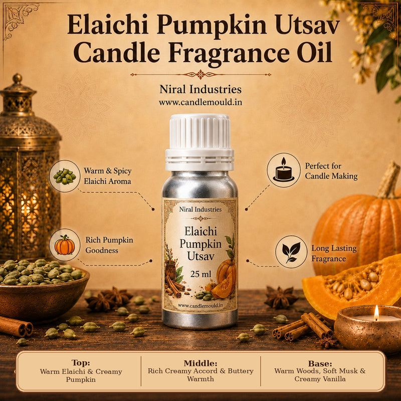 Elaichi Pumpkin Utsav Candle Fragrance Oil Niral Industries