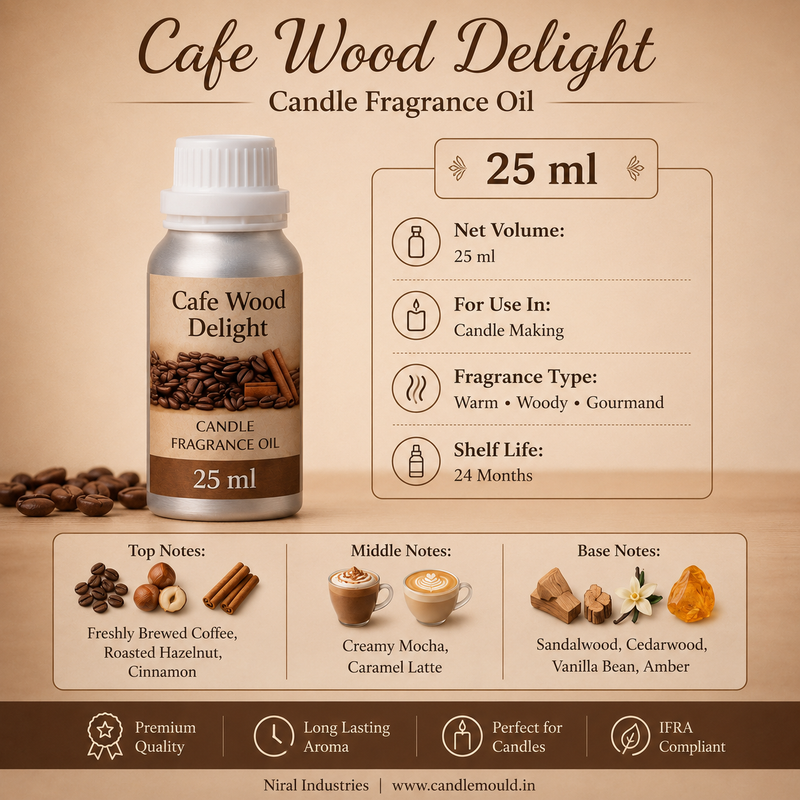 Cafe Wood Delight Candle Fragrance Oil Niral Industries