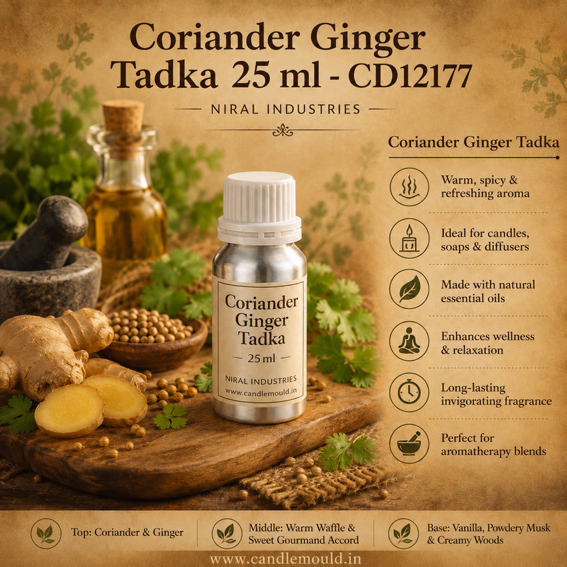 Coriander Ginger Tadka Candle Fragrance Oil Niral Industries