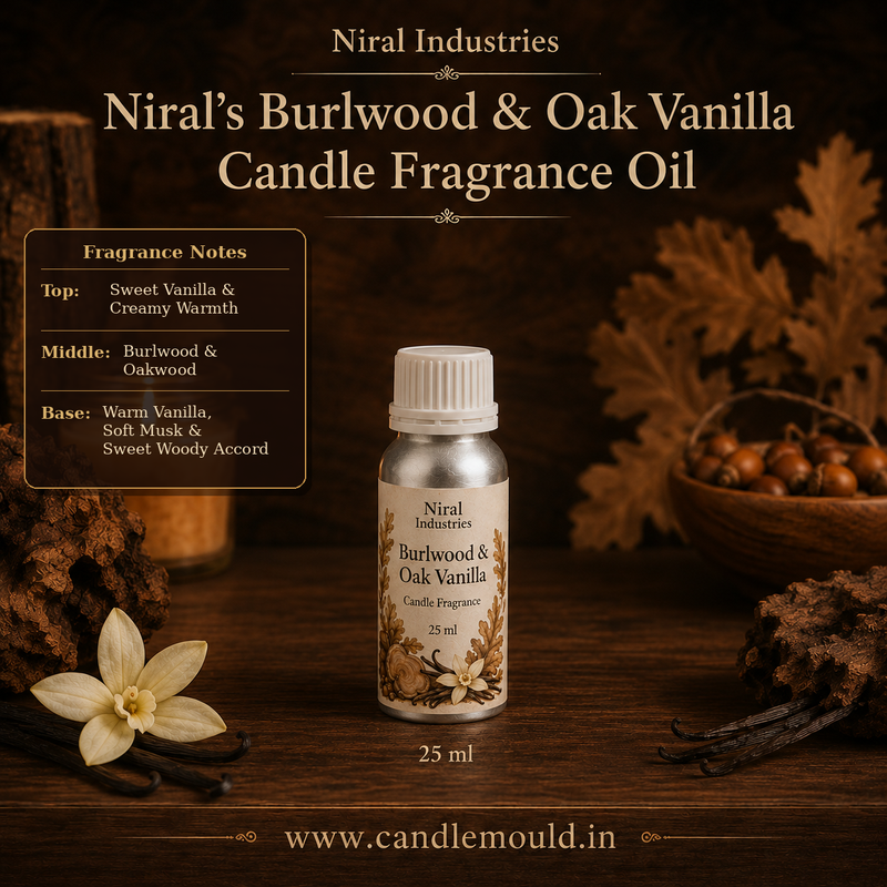 Burlwood & Oak Vanilla Candle Fragrance Oil Niral Industries