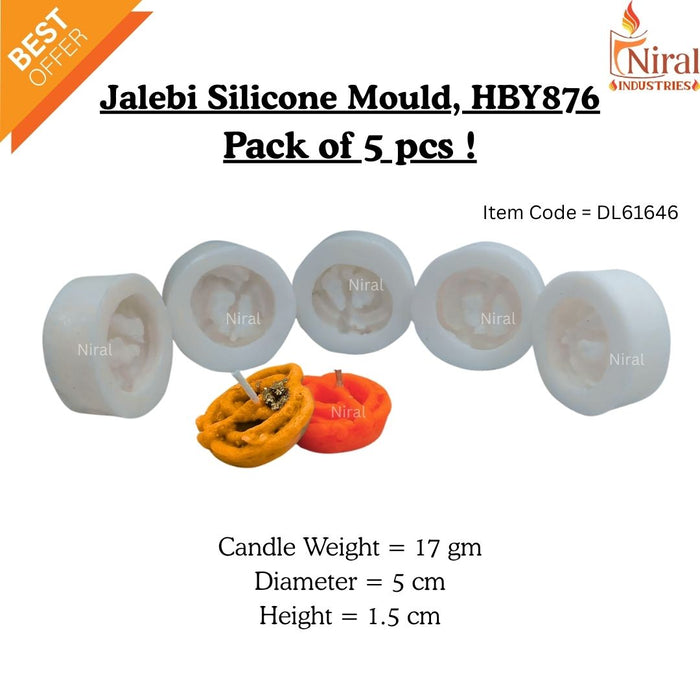Jalebi Silicone Candle Mould HBY876, Niral Industries