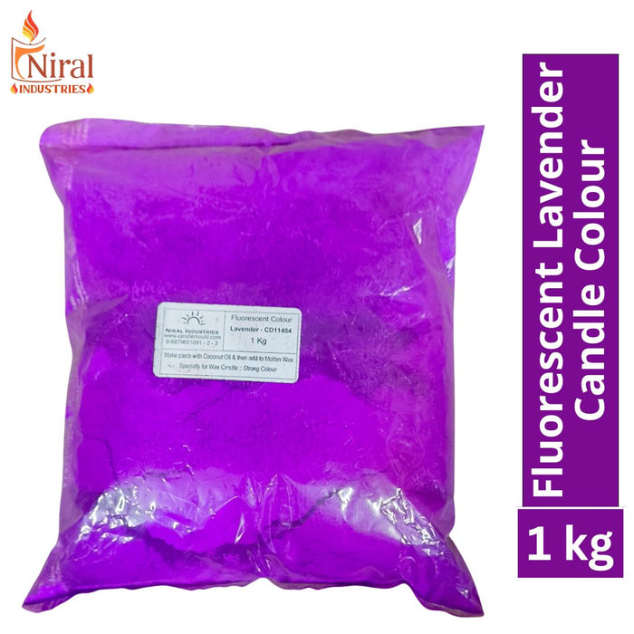 Fluoroscent Candle Colour Lavender, Niral Industries.