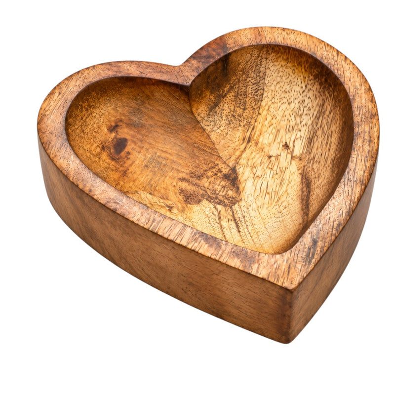 Wooden Heart Urli 6 Inch CD13906 Niral Industries