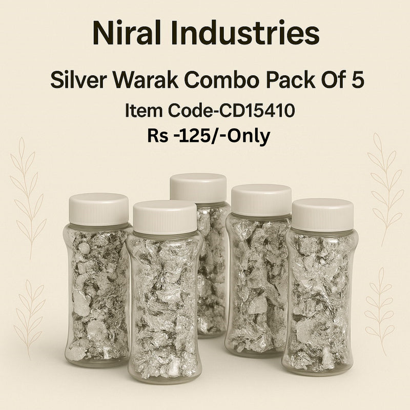 Silver Warak CD15410 Combo Offer Pack Of 5Pc Niral Industries.