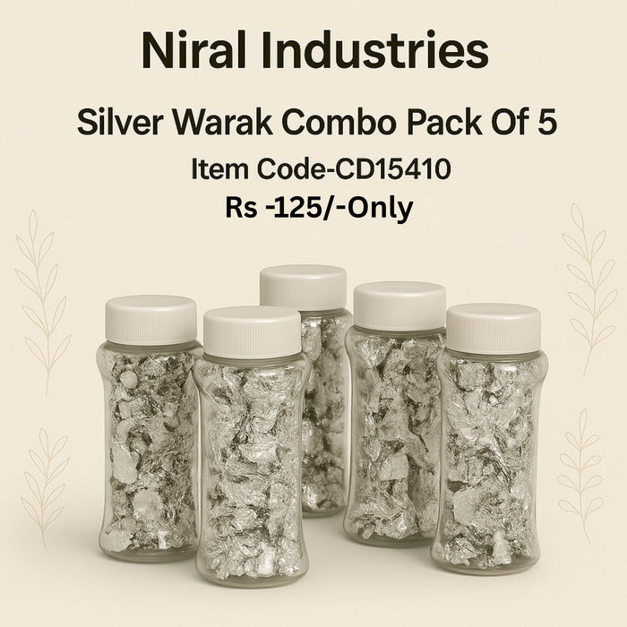 Silver Warak CD15410 Combo Offer Pack Of 5Pc Niral Industries.