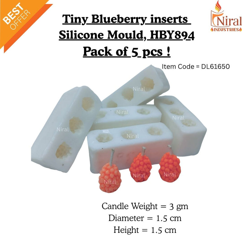 Tiny Blueberry inserts Mould HBY894, Niral Industries.
