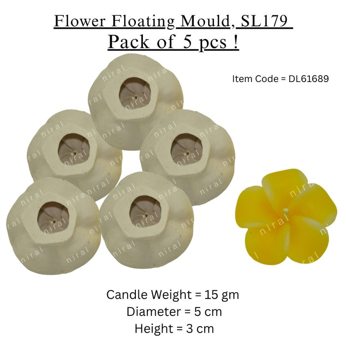 Flower Floating Candle Mould, SL179 - 5 Pcs Combo ₹715 (Just ₹143 Each!)