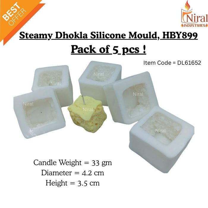 Steamy Dhokla Silicone Candle Mould HBY899, Niral Industries