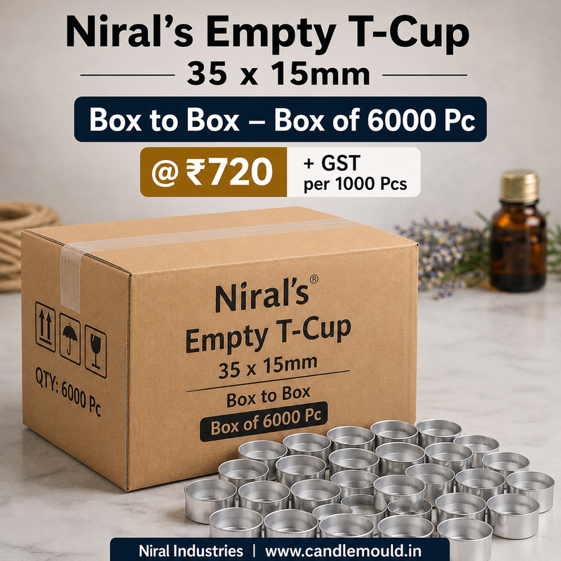 Box of 6000Pc Empty T - Cup 35 x 15mm