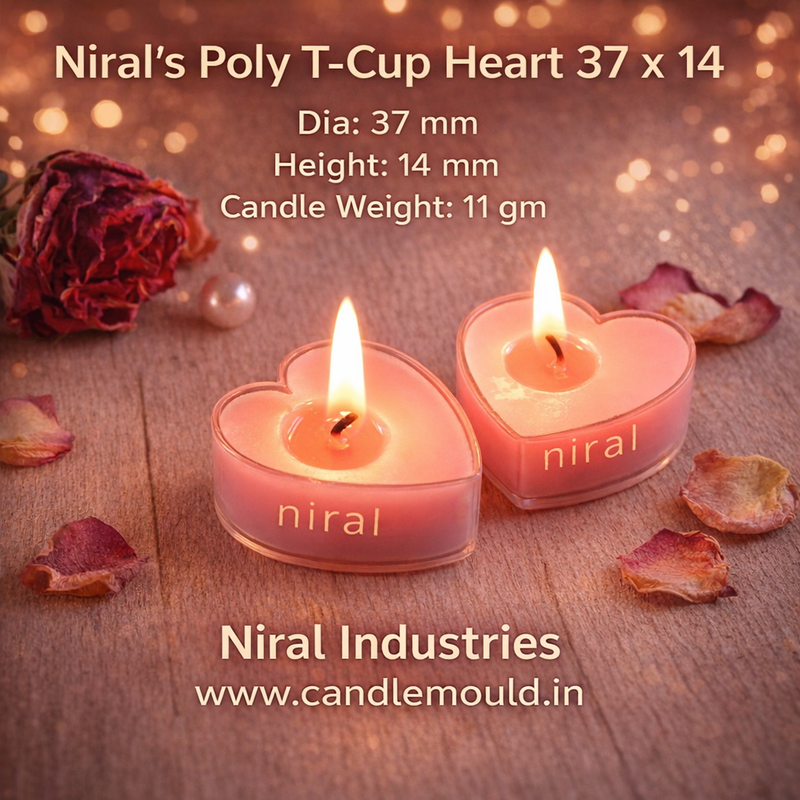 Niral's Poly T - Cup Heart 38 x 14 mm Niral Industries