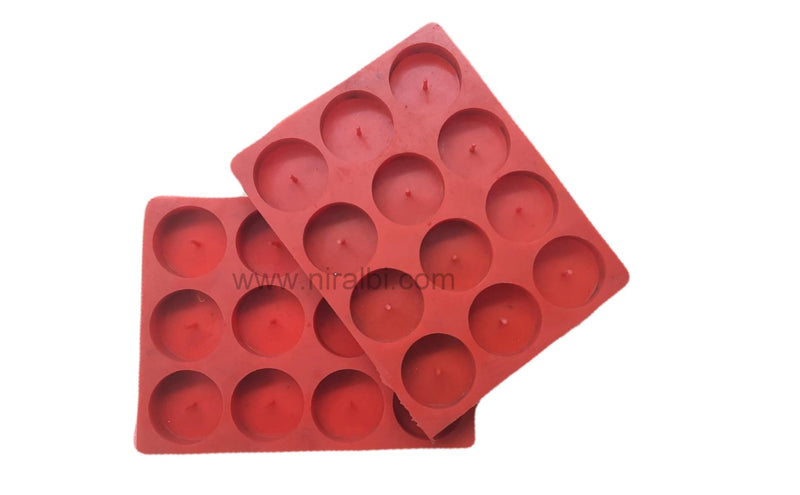 Silicone T-light Mould - 12 Cavity -  38 x 15 mm